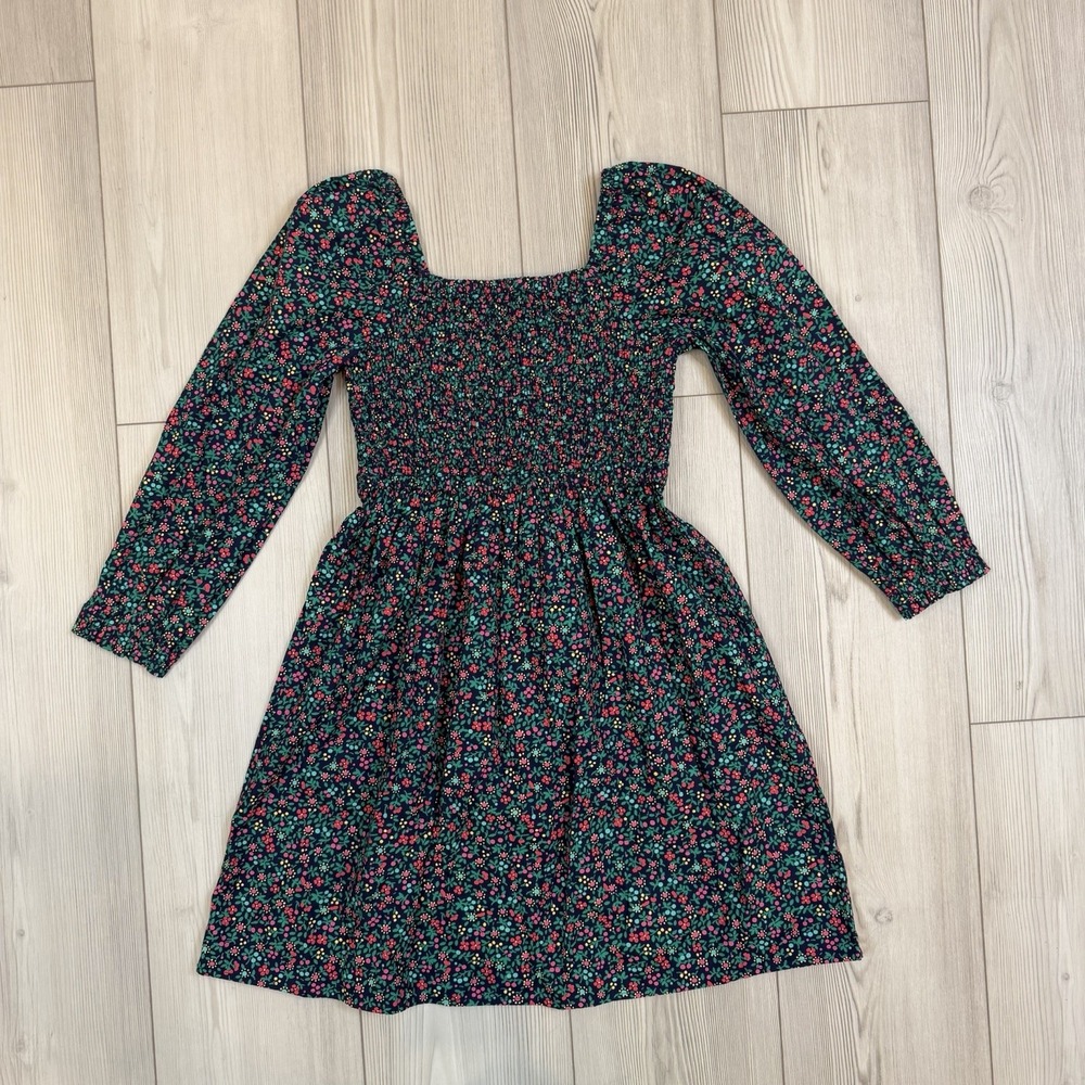 Crewcuts Girls 8 Floral Smocked Dress BM798 Smocked